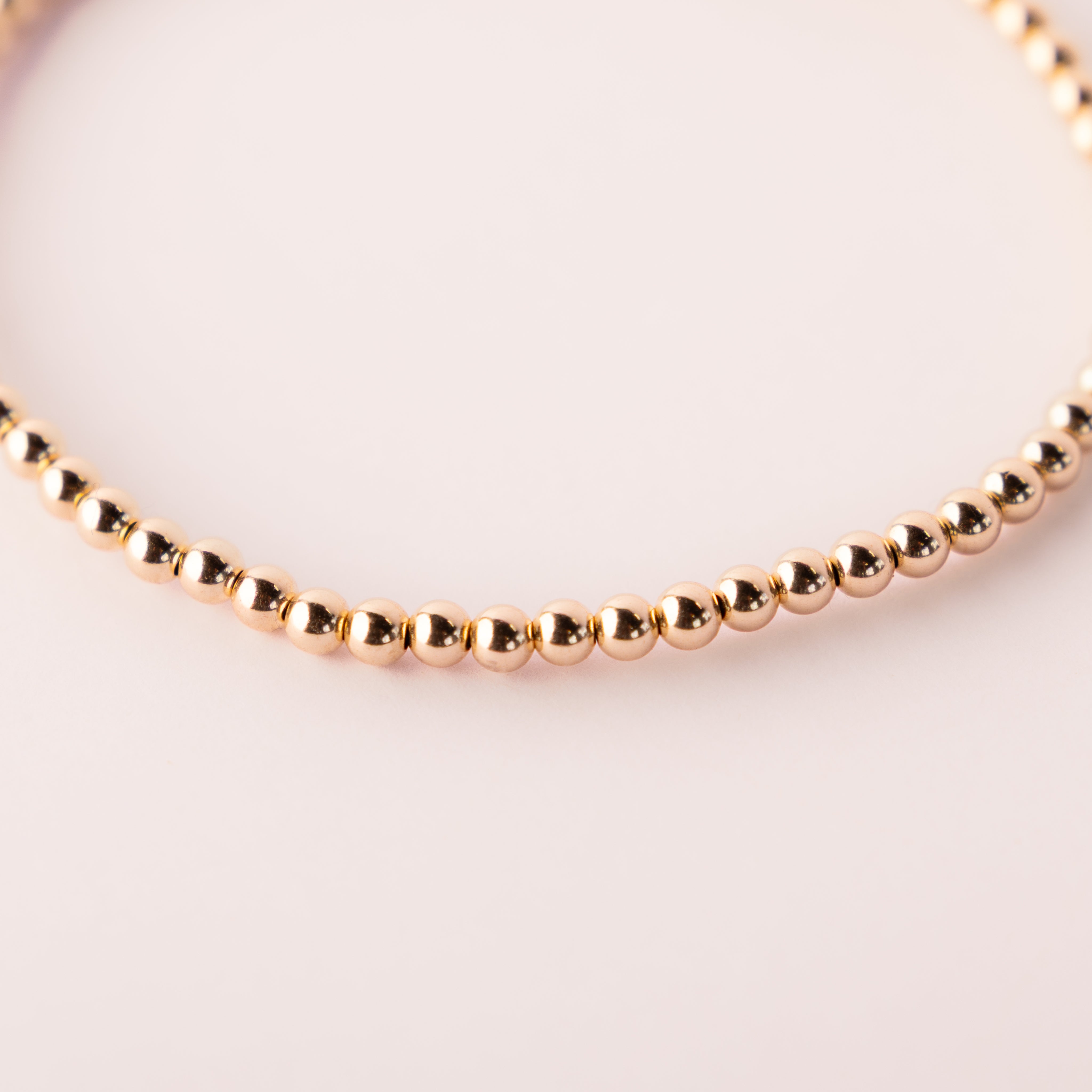 3:16 Collection gold beaded bracelet - close-up