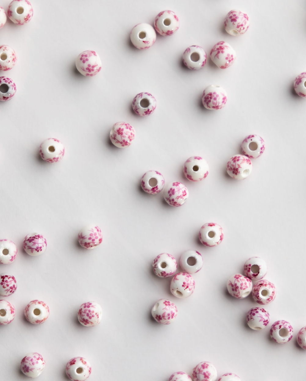 Mother of Pearl and pink beads for custom Christian rosary bracelet