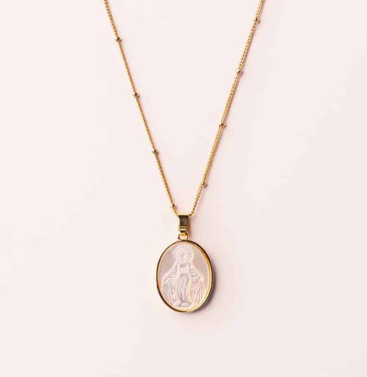 Divine Light Christian medal necklace - product detail shot
