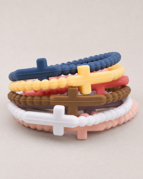 Sunrise Faith Christian silicone bracelet - styled product photo