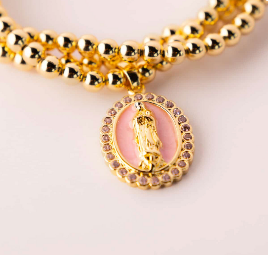 Golden Grace Miraculous Medal bracelet - product detail