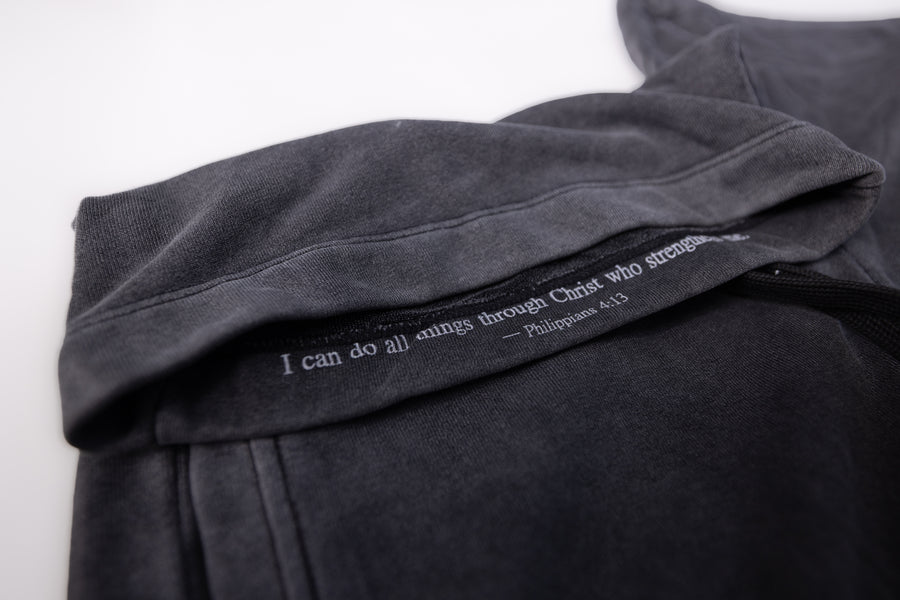 Youth Wash-Effect Shorts – I Can Do All Things