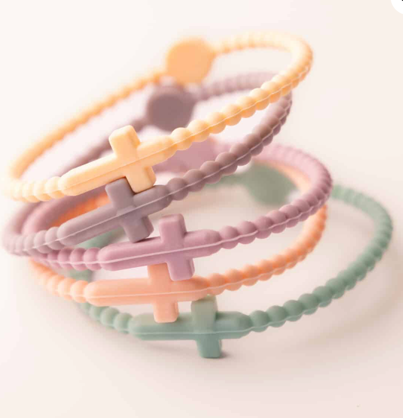 Pastel Faith Christian silicone bracelet - product shot