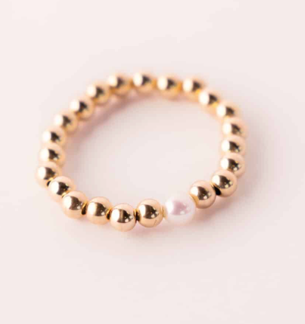 Pearl of Promise gold Christian ring