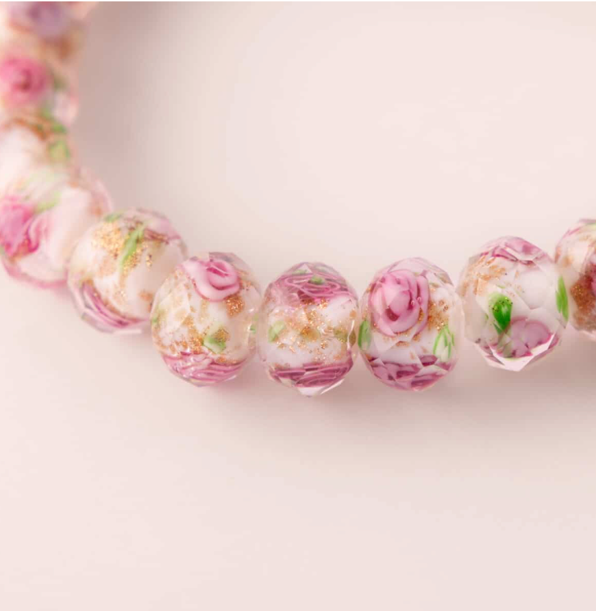 White Rose Light of Faith bracelet - close-up