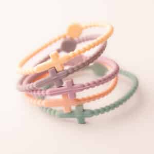 Pastel Faith Silicone Bracelet